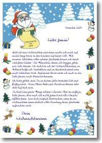 Brief vom Weihnachtsmann