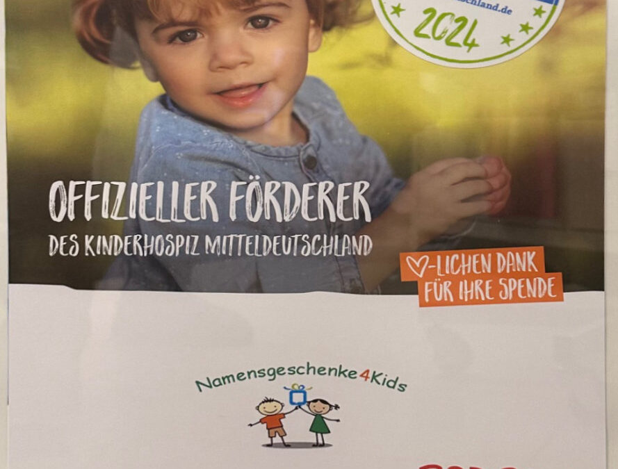 Spendenurkunde 2024 vom Kinderhospiz